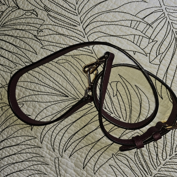 VGUC Michael Kors Black Tina Small Satchel Crossbody Purple Saffiano Leather - Picture 12 of 16